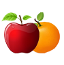 logo apple orange